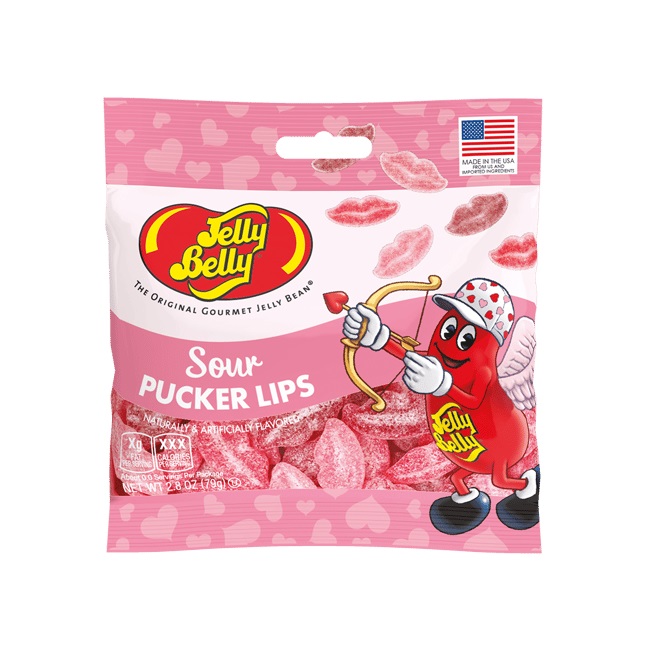 (G) 2.8 OZ BAG SOUR PUCKER LIPS 12 CT (V)