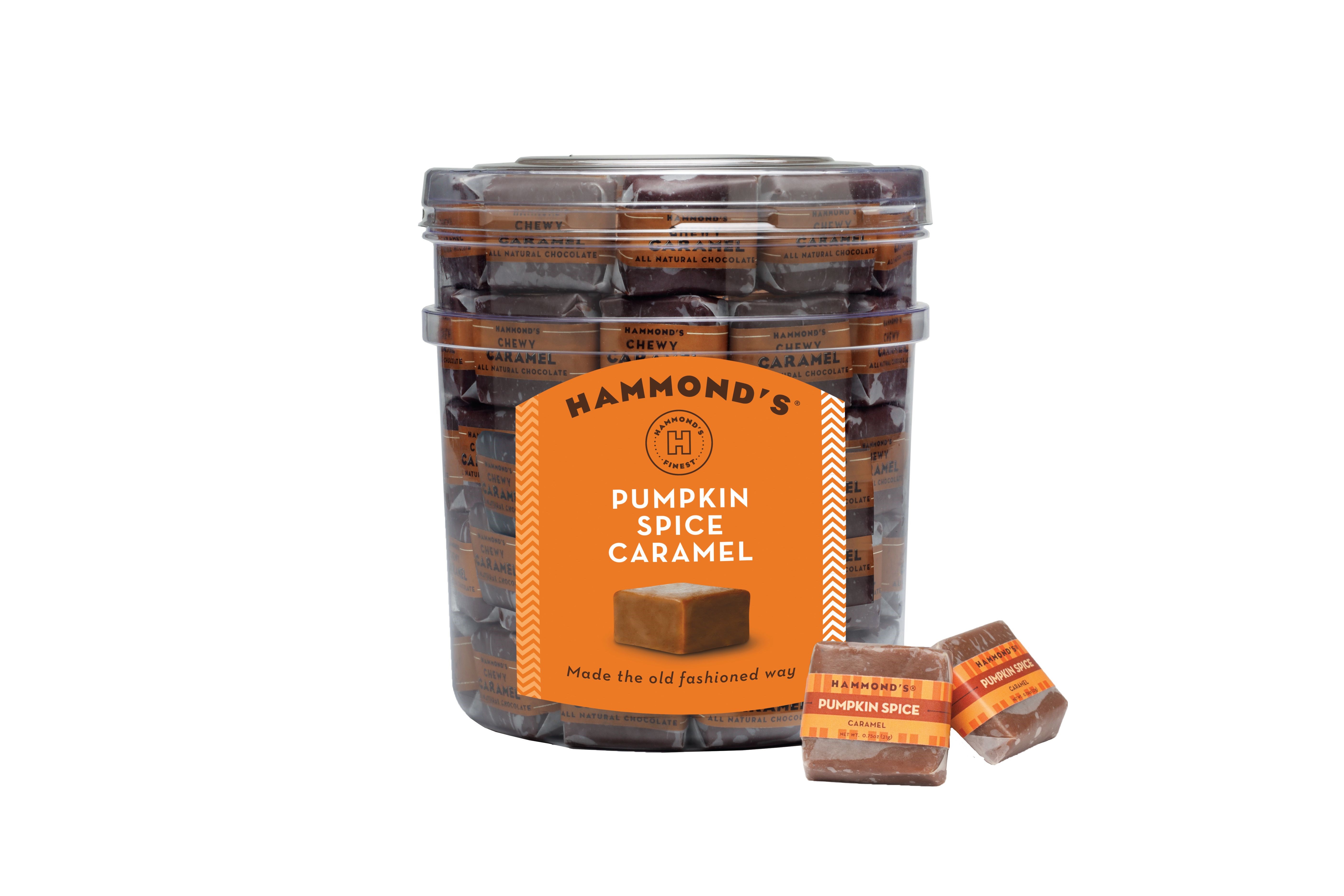 HAMMONDS - PUMPKIN SPICE CARAMELS WRPD 80 CT (X)