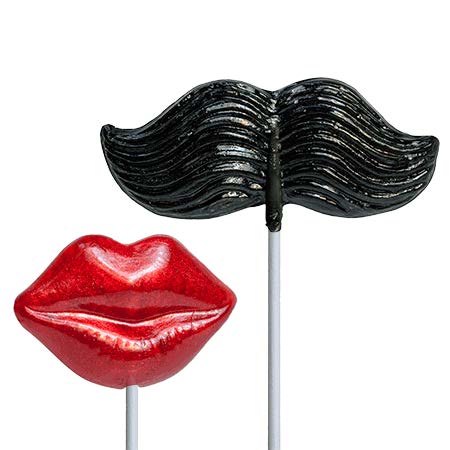 MELVILLE - LIP/STACHE GLITTER POPS 24 CT (V)