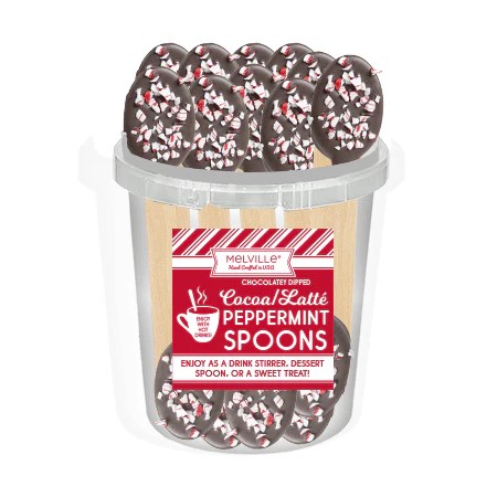 MELVILLE - DK PEPPERMINT CANDY SPOONS 50 CT (X)