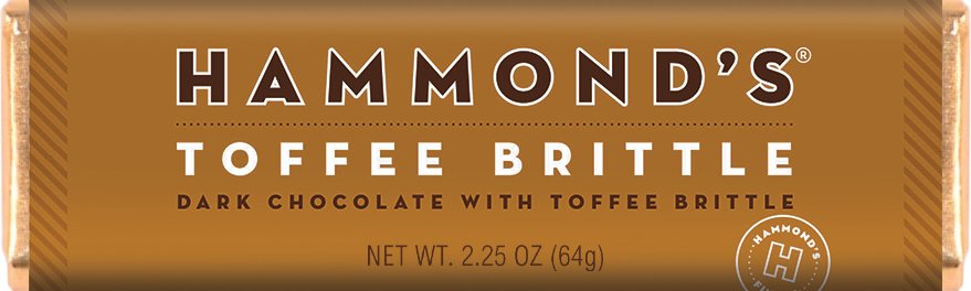 HAMMONDS - 2.25 OZ BAR TOFFEE BRITTLE-12 CT (X)