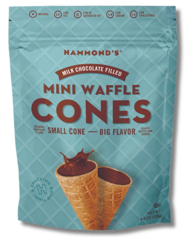 HAMMONDS - WAFFLE CONES MK CHOC 4 OZ BAG 12 CT (X)