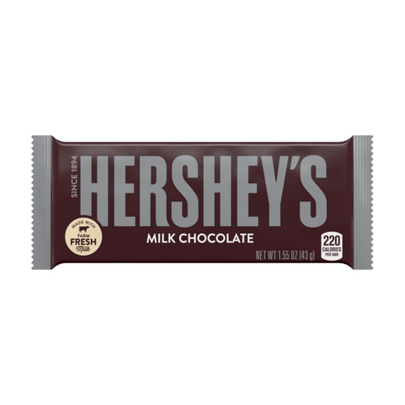 HERSHEY - HERSHEY BARS MILK 1.55 OZ 36 CT