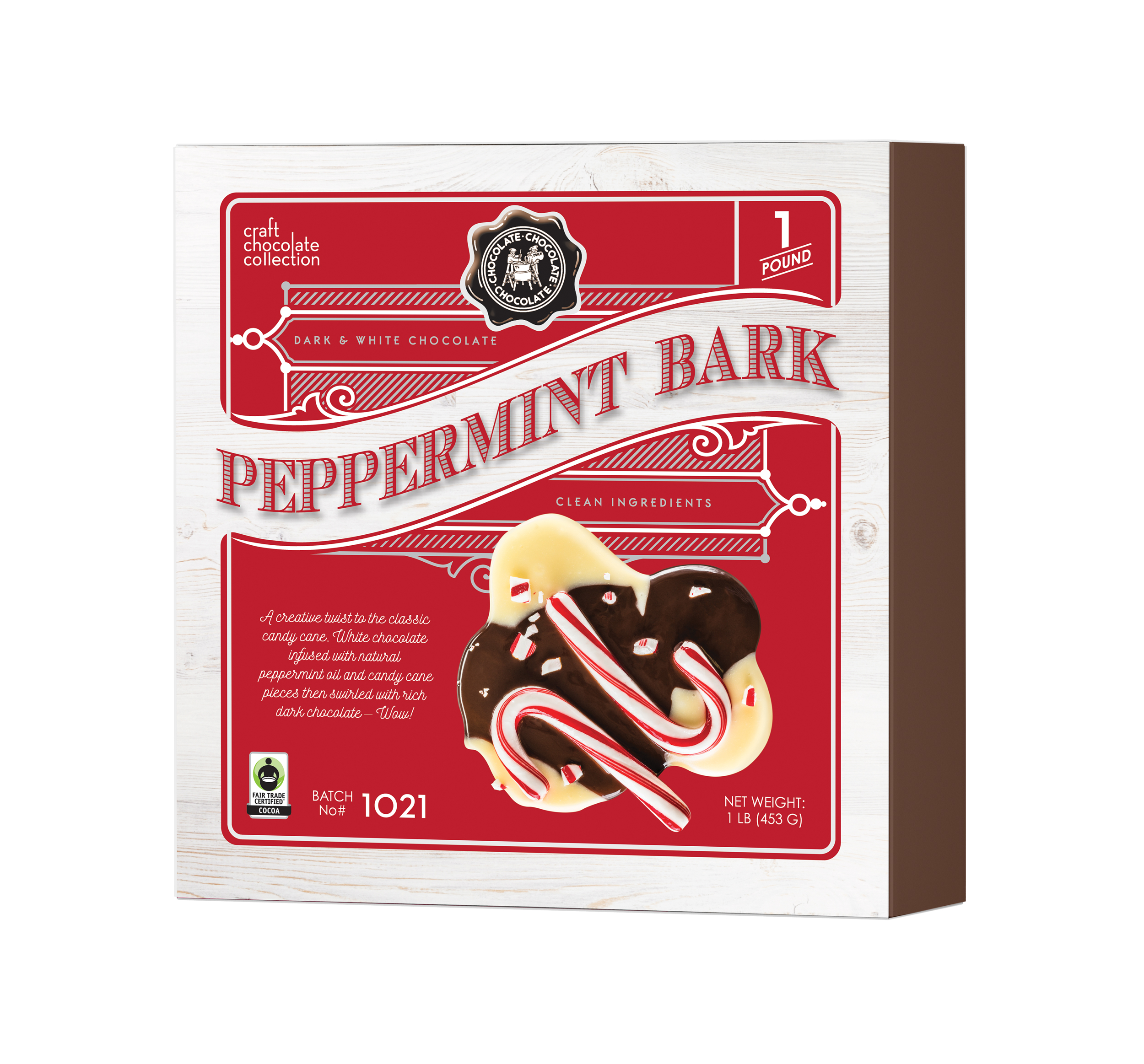 CCC - PEPPERMINT BARK GIFT BOX 1 LB 6 CT (X)
