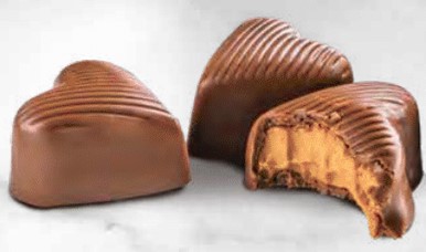 CCC - VAL MILK PB HEARTS BULK (MOLDED) (V)
