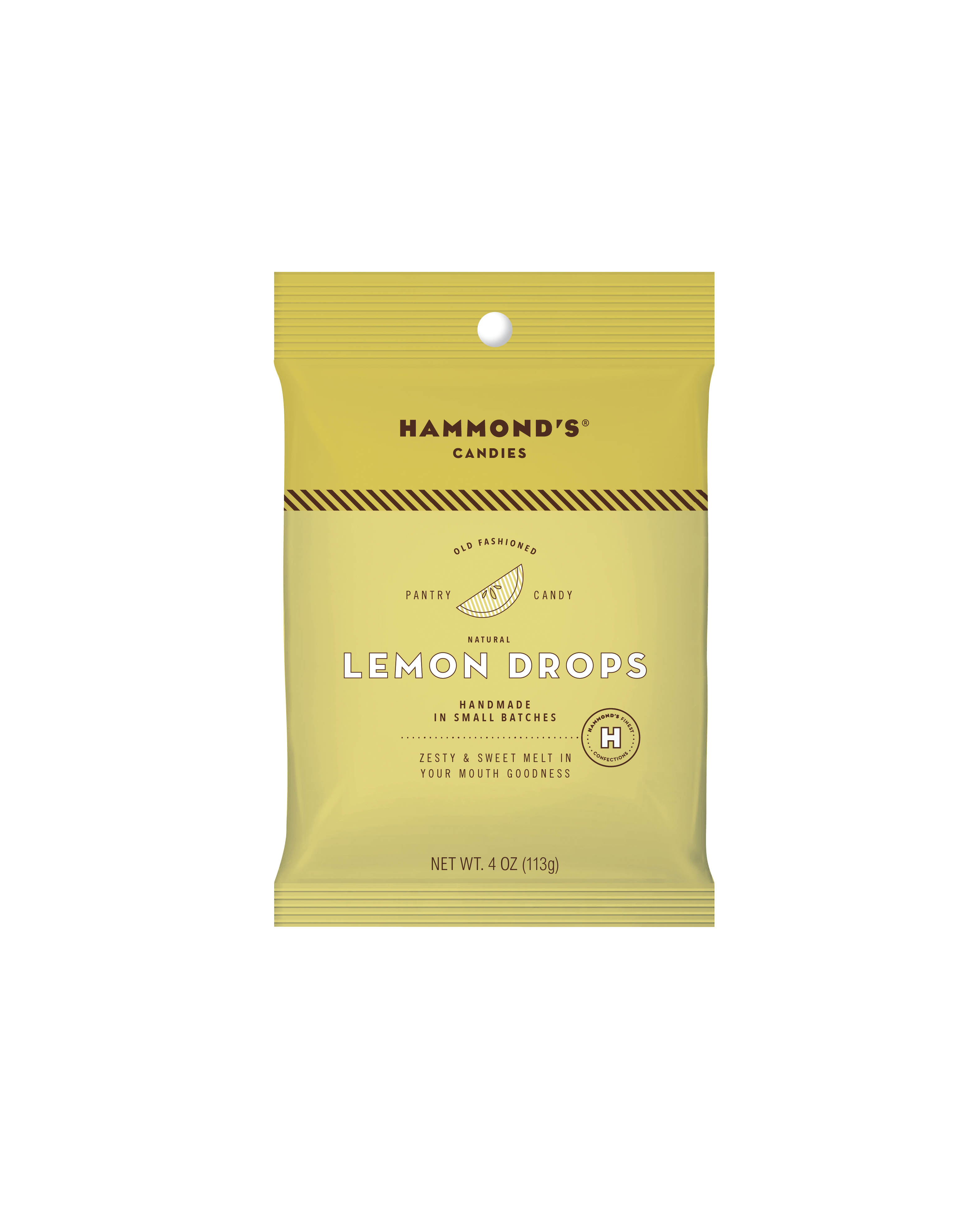 HAMMONDS - 4 OZ BAG LEMON DROPS 8 CT (X)