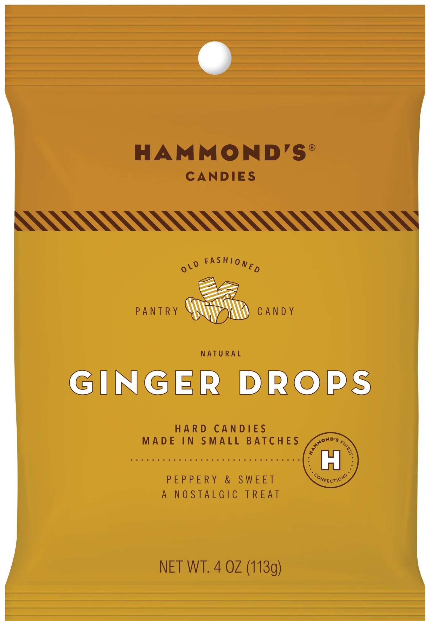HAMMONDS - 4 OZ BAG DROPS GINGER 8 CT (X)