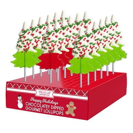 MELVILLE - HOLIDAY DIPPED TREE POPS 24 CT (X)