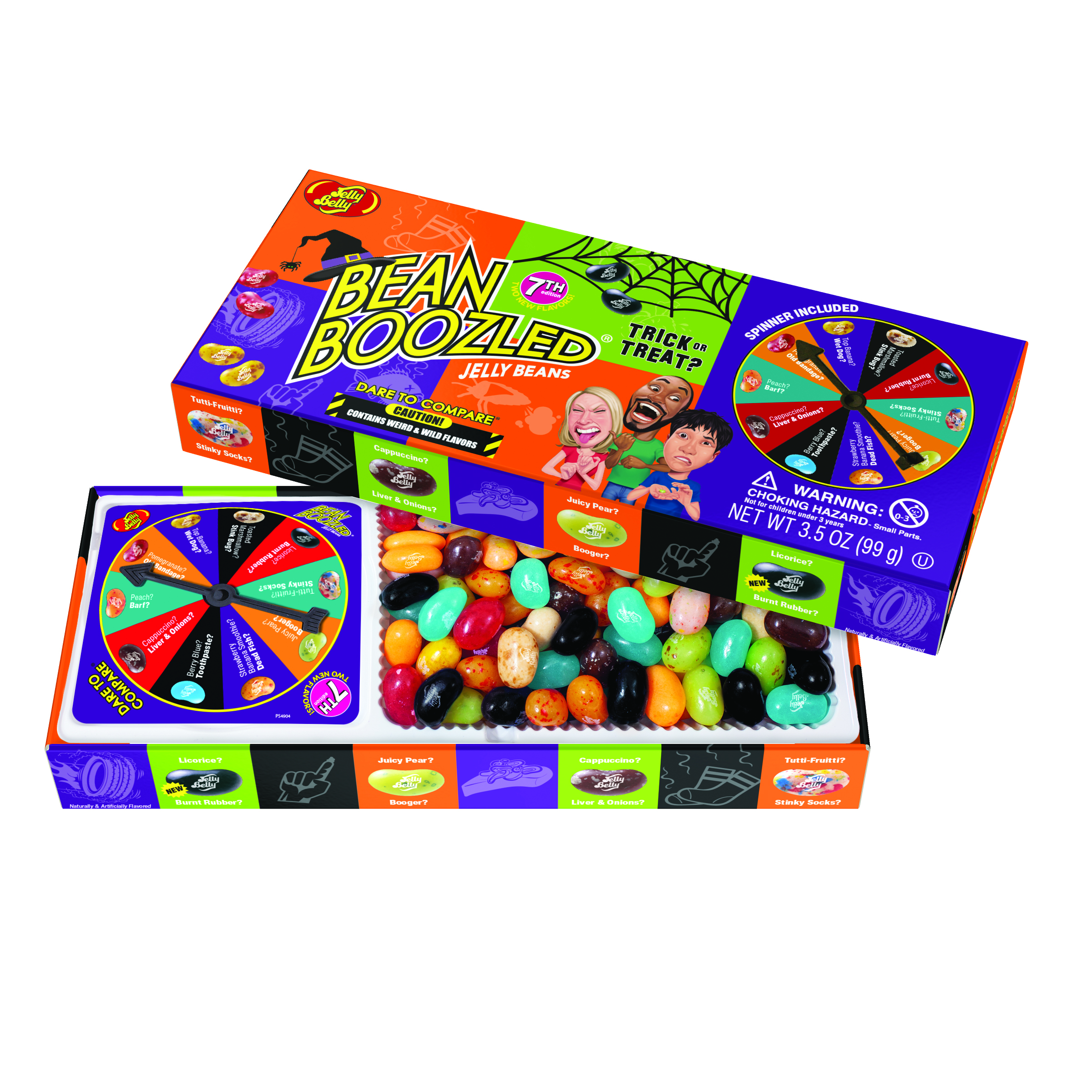 (G) 3.5 OZ TRICK/TREAT BEANBOOZLED GIFT BOX 12 CT (H)