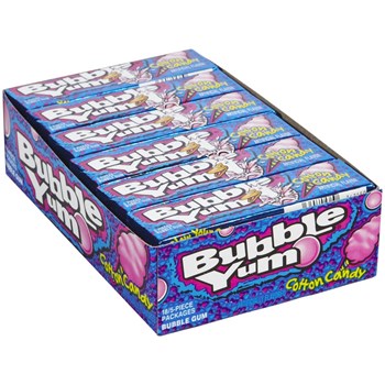 HERSHEY - BUBBLE YUM COTTON CANDY 18 CT