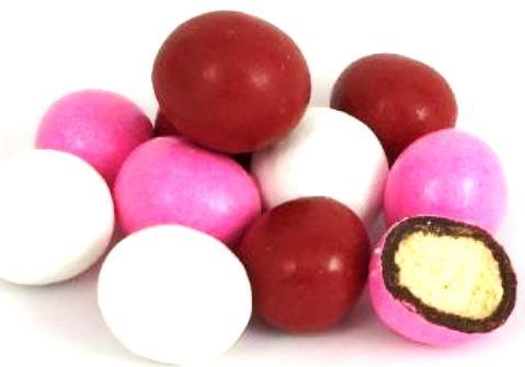 (K) VALENTINE MALT BALLS - RD/WH/PK (V)