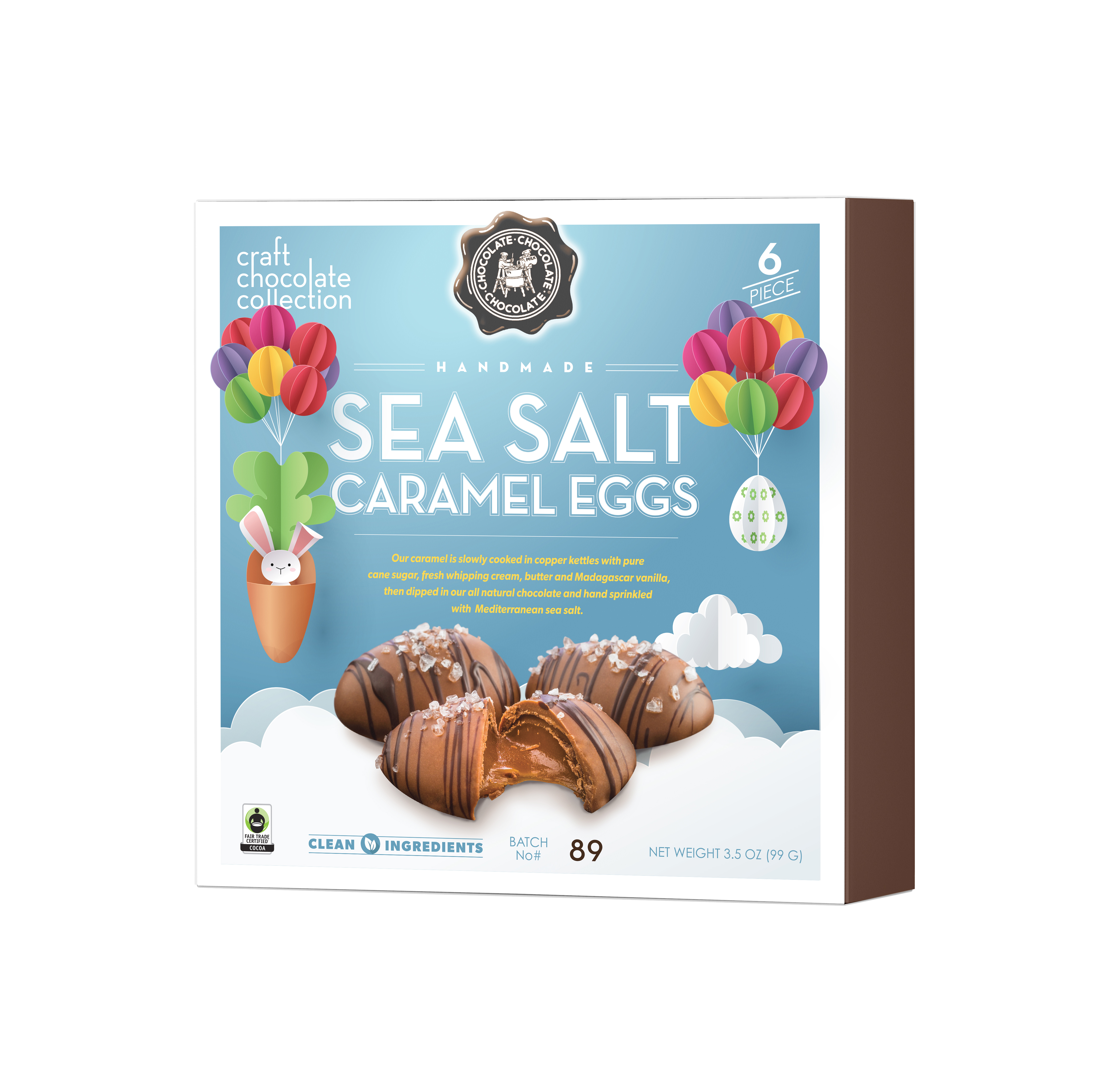 CCC - MK SEASALT CARAMEL EGGS 6 PC 3.5 OZ 12 CT (E)