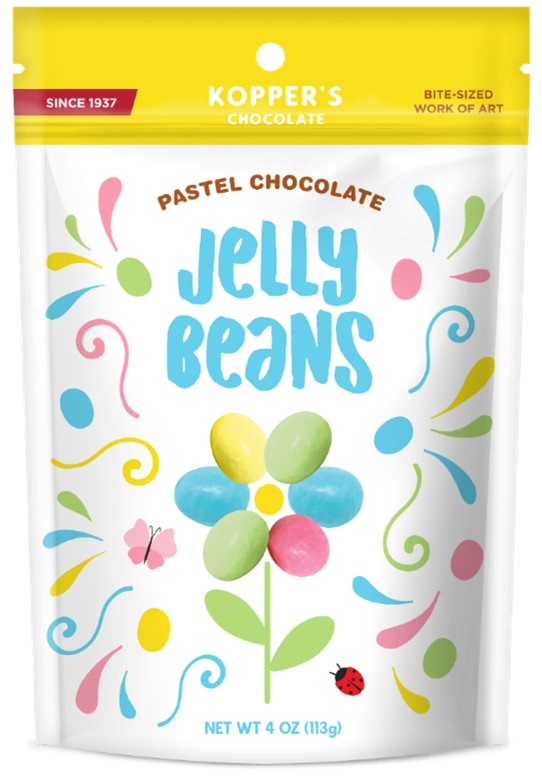 (K) 4 OZ BAG - PASTEL CHOC JELLY BEANS 12 CT (E)