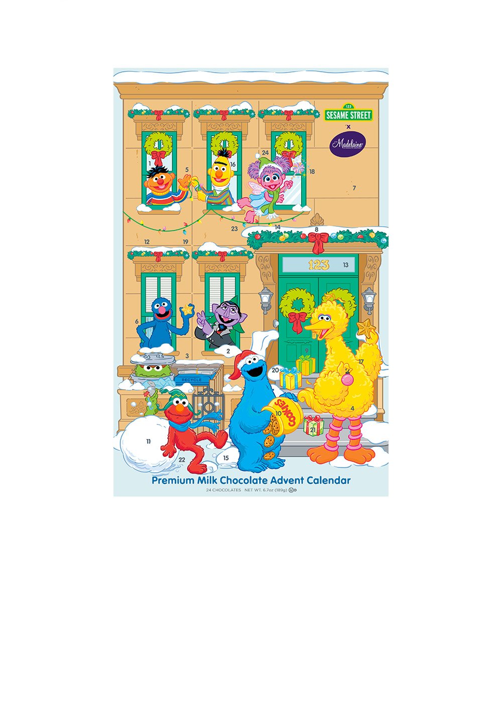 MAD - SESAME STREET ADVENT CALENDAR 6.7 OZ 12 CT (X)