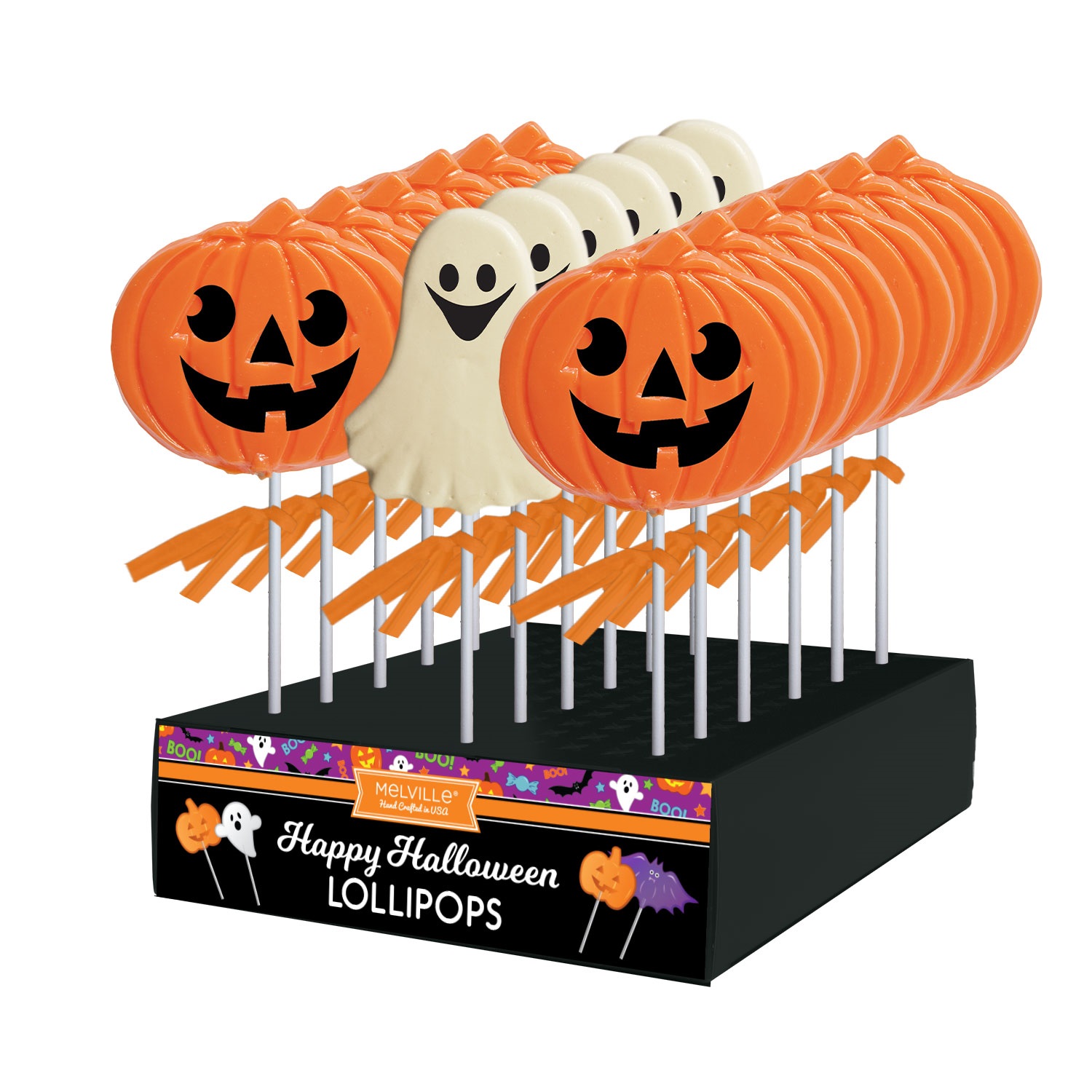 MELVILLE - GHOST/JACK O LANTERN POPS 24 CT (H)