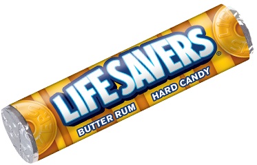 WRIGLEY - LIFESAVERS BUTTER RUM ROLL 20 CT