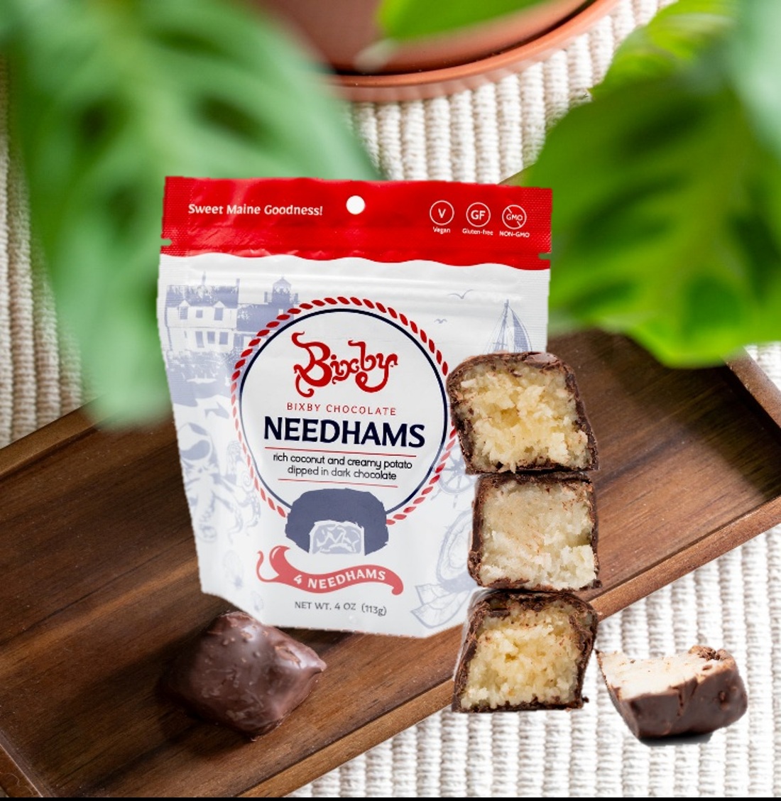 BIXBY - DARK CHOCOLATE NEEDHAMS - 4PC BAG (4OZ) 6CT