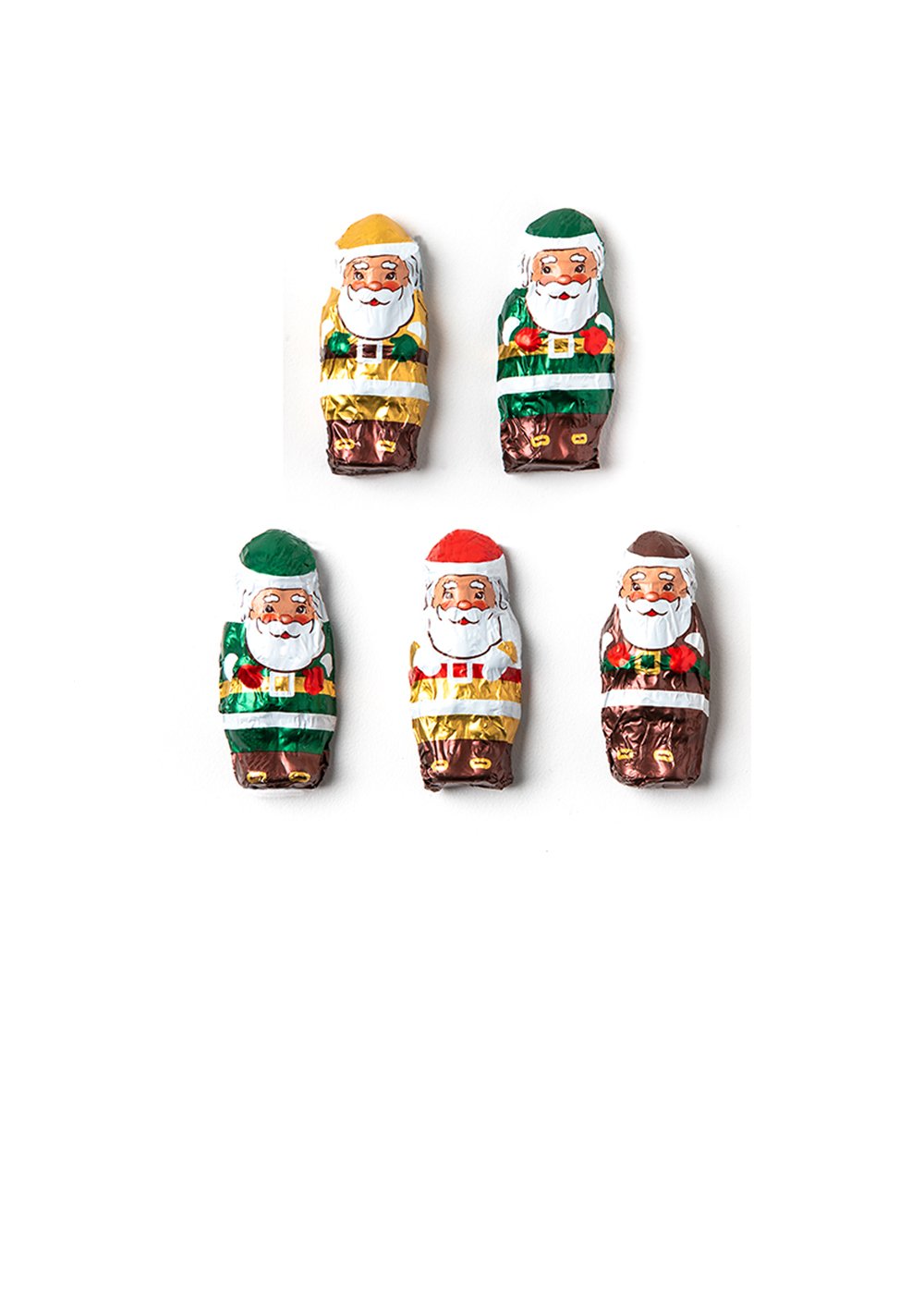 MAD - MINI FOIL SANTAS DARK (X)
