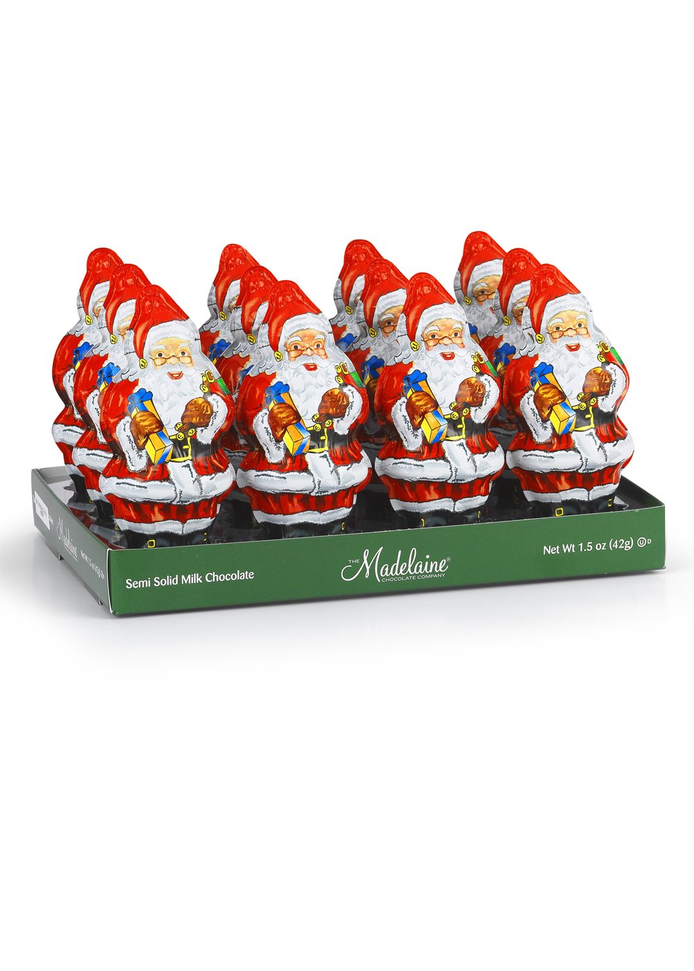 MAD - SANTA 1.5 OZ (4.5") (SEMI-SOLID) FOIL 12 CT (X)