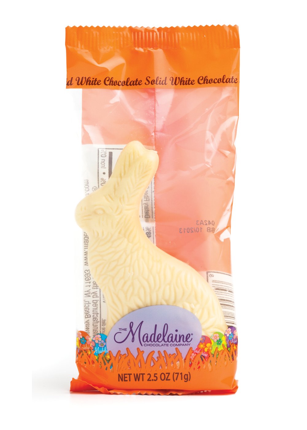 MAD - RABBIT 2.5 OZ SITTING WHITE (CELLO) - 48 CT (E)
