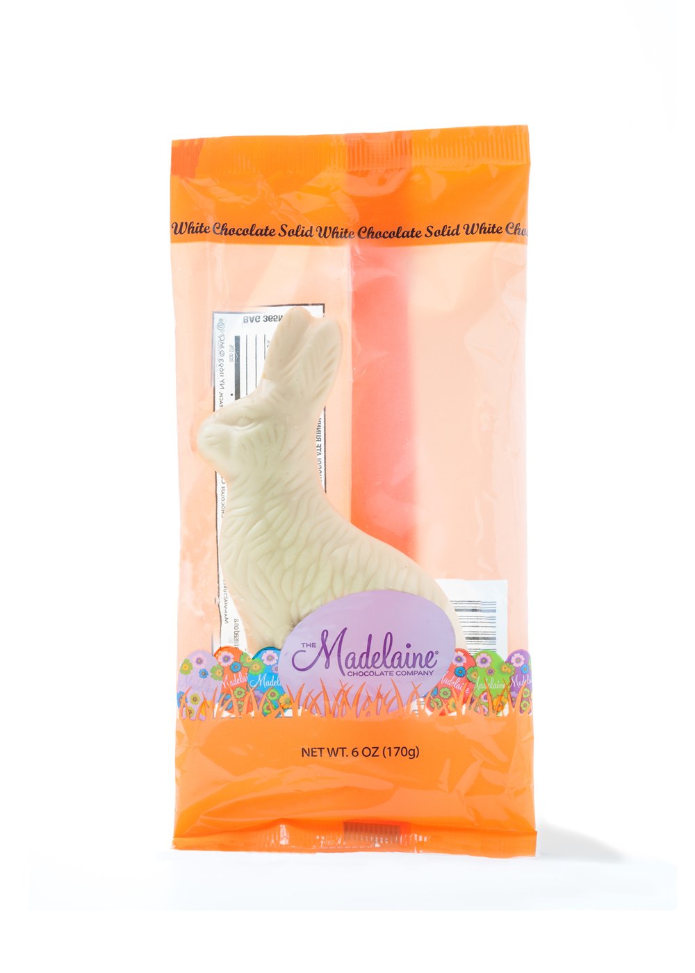 MAD - RABBIT 6 OZ SITTING WHITE (CELLO) - 48 CT (E)
