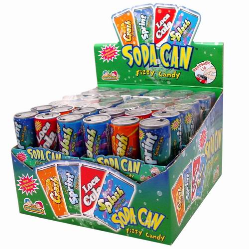 KIDSMANIA - SODA CAN FIZZY CANDY 12 CT