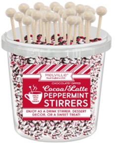 MELVILLE - CHOC STIRRERS DK CHOC PEPPERMINT 30 CT (X)
