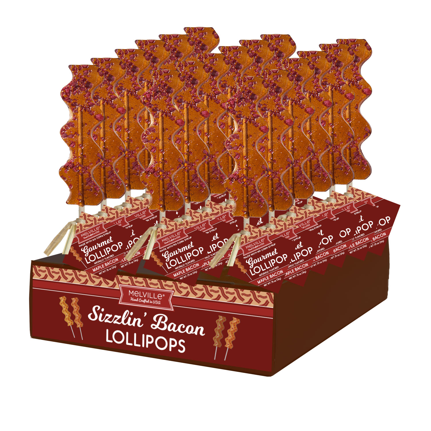 MELVILLE - MAPLE BACON STRIP POPS 24 CT (S)