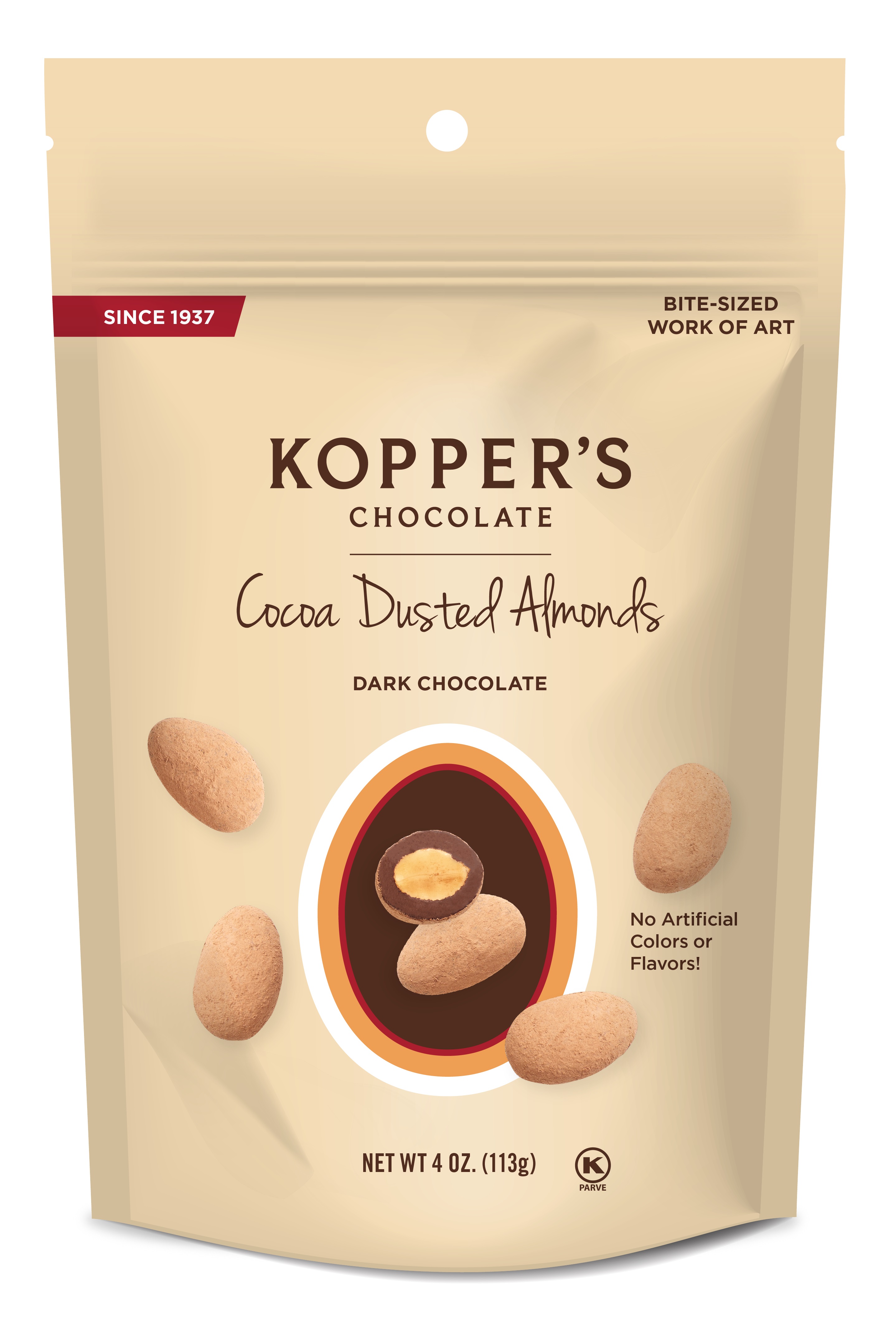 (K) 4 OZ BAG - COCOA ALMONDS 12 CT (X)