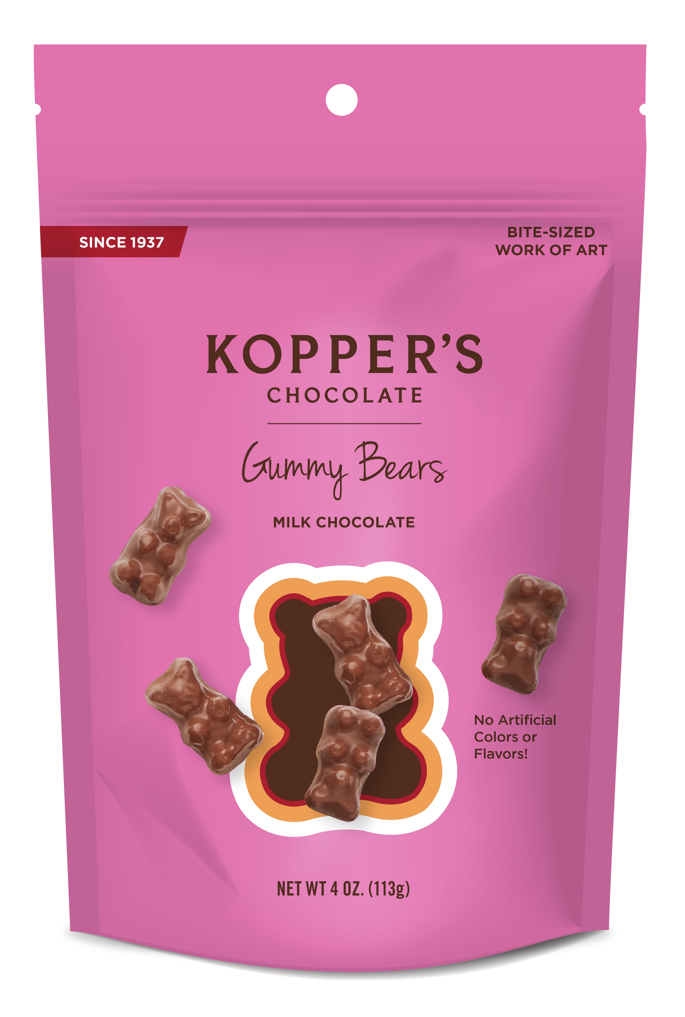 (K) 4 OZ BAG - MK CHOC GUMMI BEARS 12 CT (S)