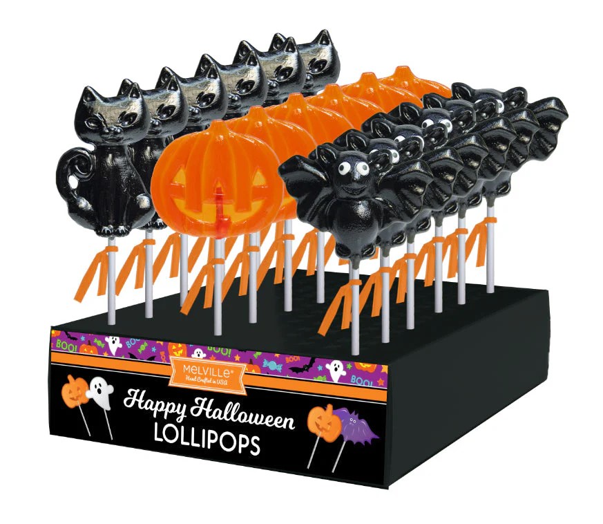 MELVILLE - ASST CHEERFUL HALLO POPS - 24 CT (H)