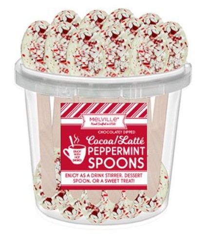 MELVILLE - CHOC SPOONS WHITE CHOC PEPP 30 CT (X)