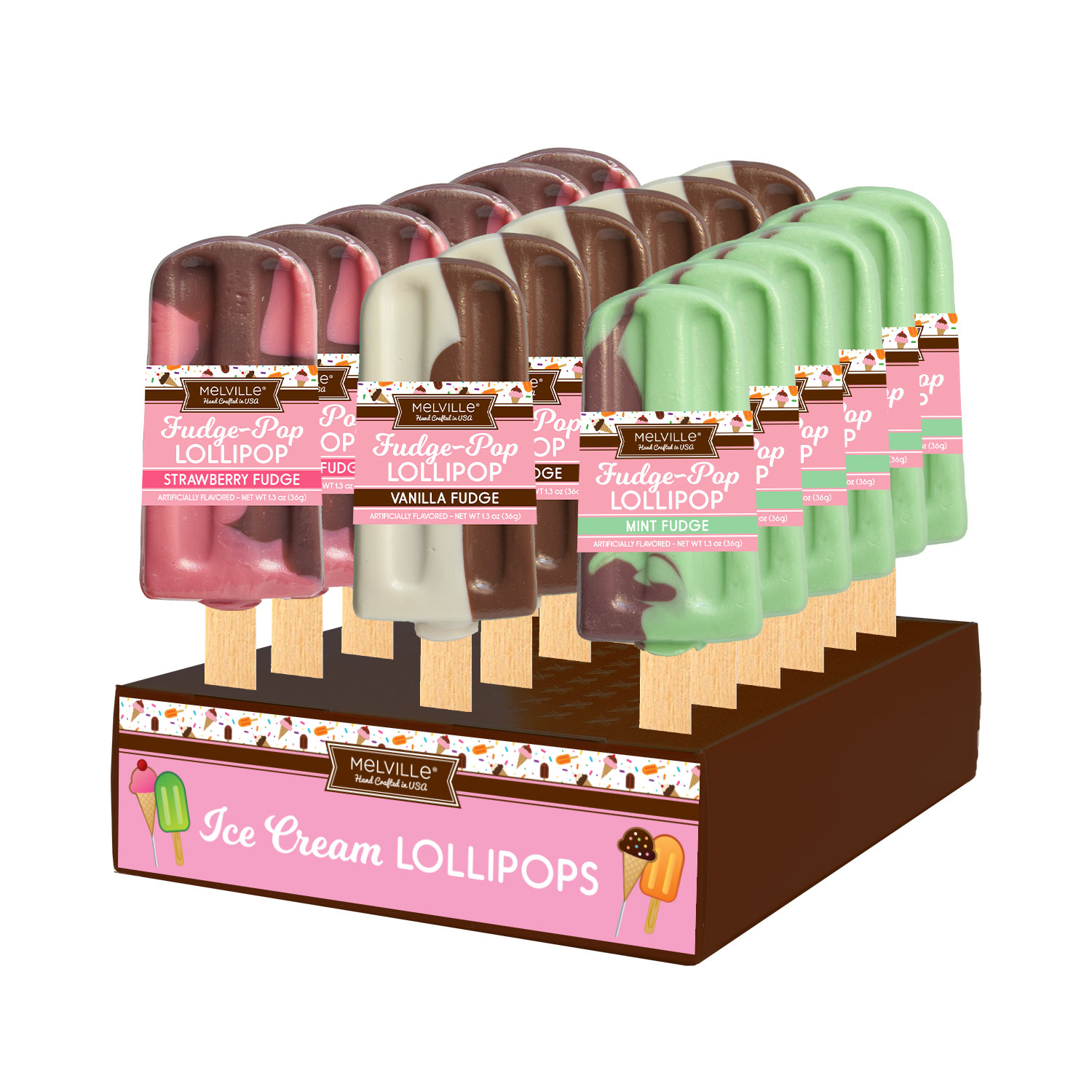 MELVILLE - ICE CREAM FUDGE POPS 24 CT (S)