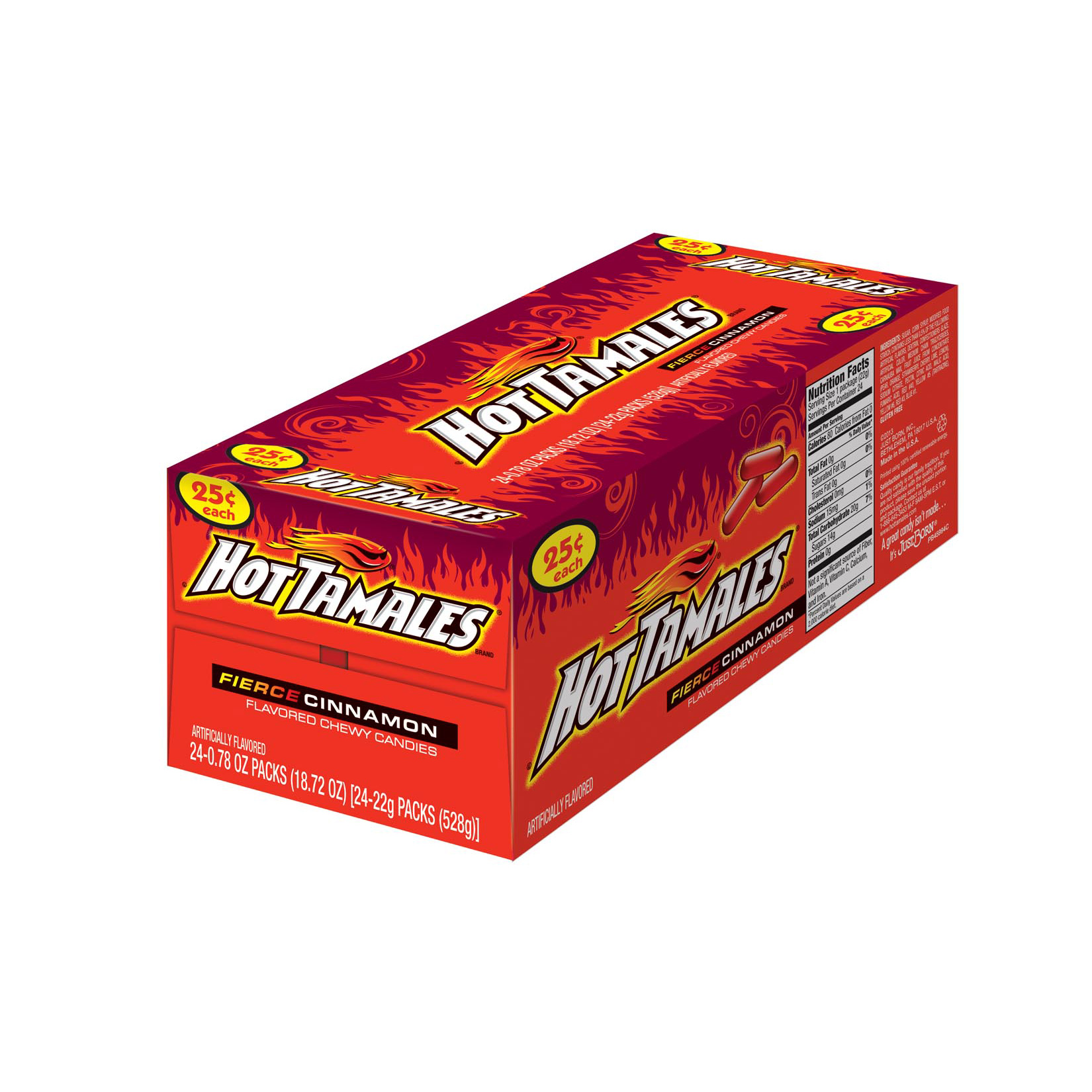 JUST BORN - HOT TAMALES .78 OZ BOX 24 CT