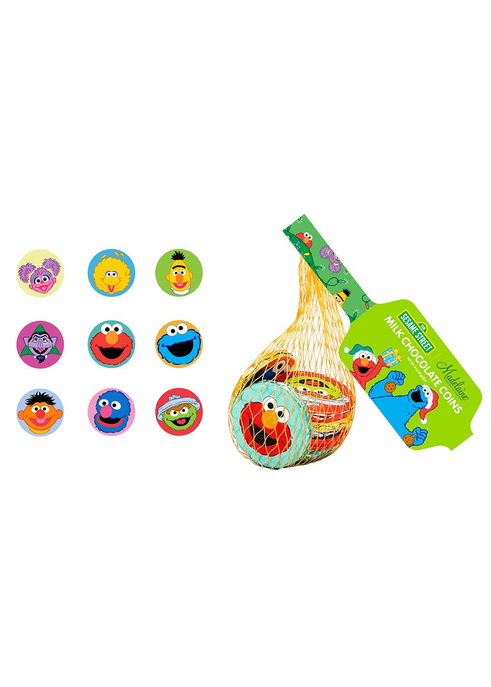 MAD - SESAME STREET CHARACTER COINS 2 OZ BAG 24 CT (X)