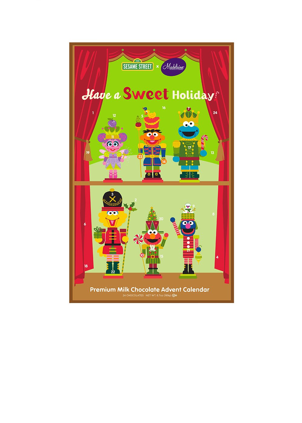 MAD - SESAME STREET NUTCRACK ADVENT 6.7 OZ 12 CT (X)