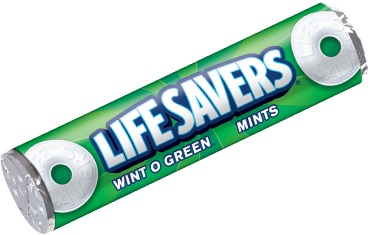 WRIGLEY - LIFESAVERS WINTOGREEN ROLL 20 CT