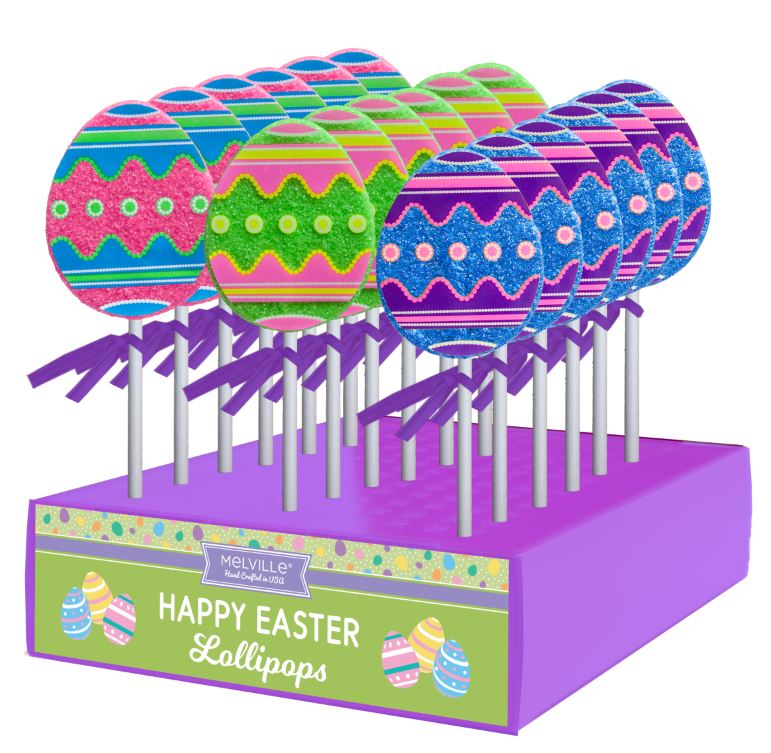 MELVILLE - EASTER EGG W/SUGAR POPS 24 CT (E)