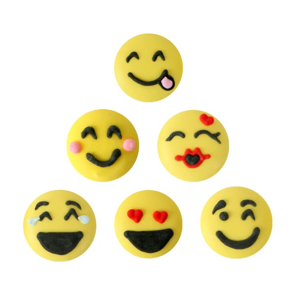 CALJAVA -  EMOJIS ASST ICING 150 PCS (E)