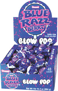 CHARMS - BLUE RASPBERRY BLOW POPS 48 CT