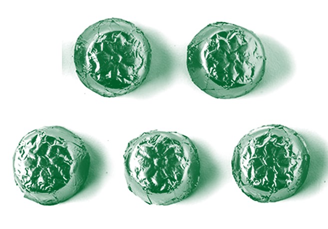 MAD - GREEN FOIL DOMES (X)