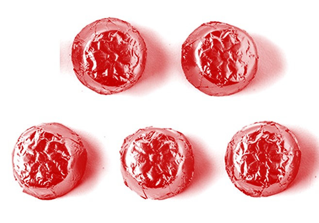 MAD - RED FOIL DOMES (X)