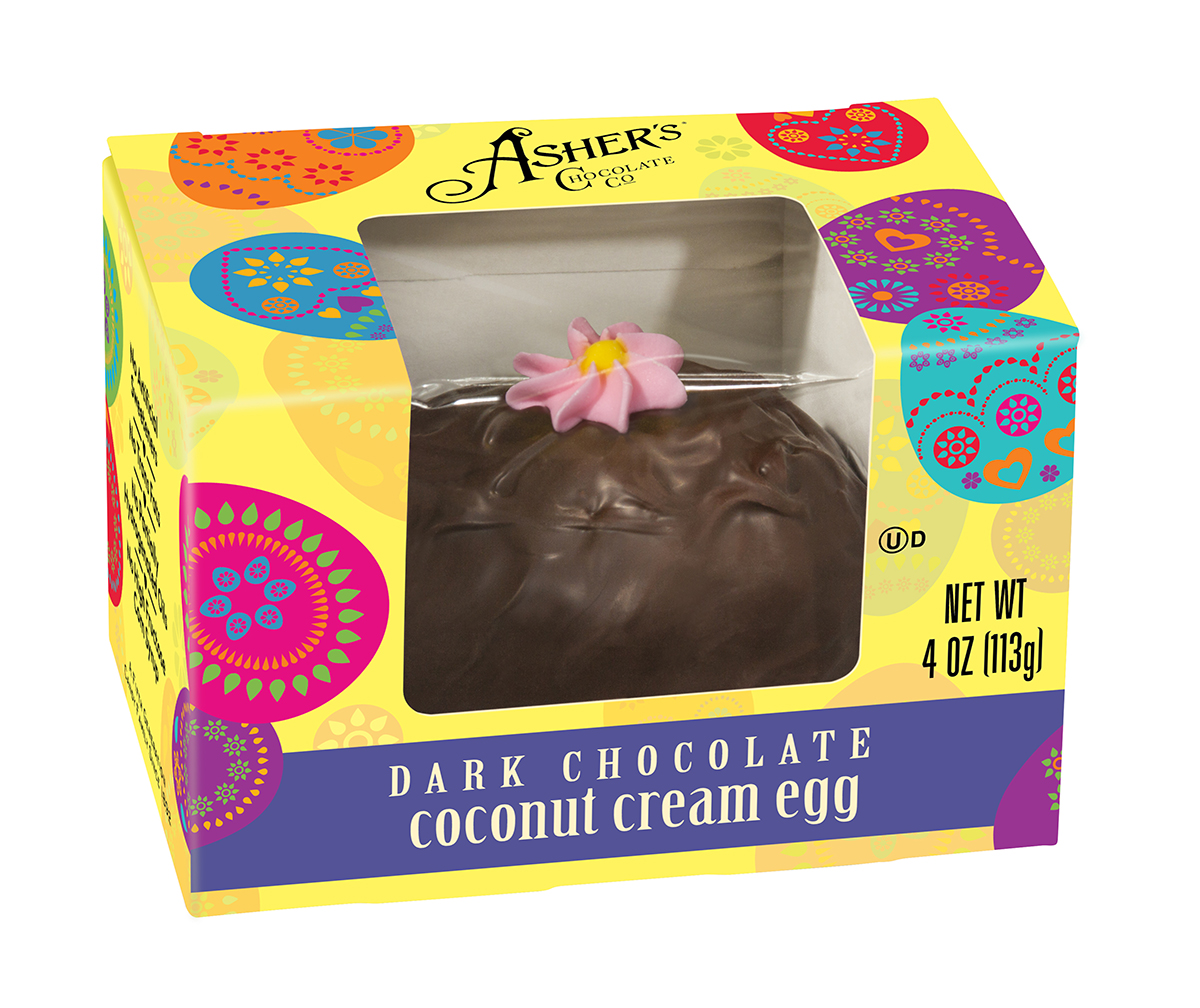 (A) 4 OZ DK COCONUT CRM BOXED EGG - 9 CT (E)