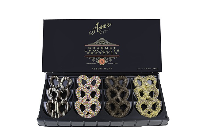(A) GOURMET ASST PRETZEL BOX - 12.5 OZ 8 CT (X)