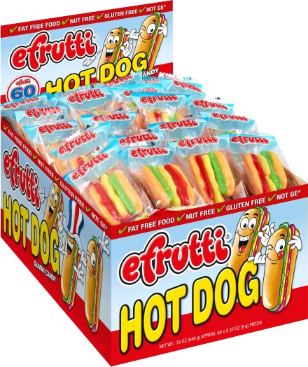 EFRUTTI - GUMMI HOT DOGS 60 CT