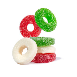 ALBANESE - XMAS GUMMI WREATHS W/SNOW (X)