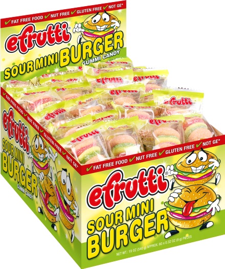 EFRUTTI - GUMMI SOUR BURGERS 60 CT