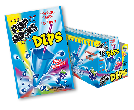 POP ROCKS - 18 CT BLUE RASP DIPS