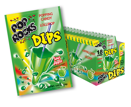 POP ROCKS - 18 CT SOUR APPLE DIPS