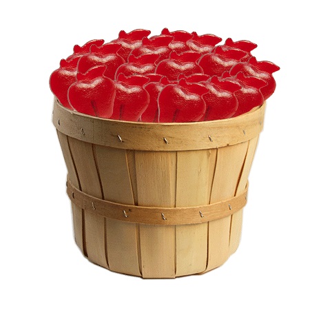 MELVILLE - FALL RED APPLE POPS BASKET 30 CT (H)